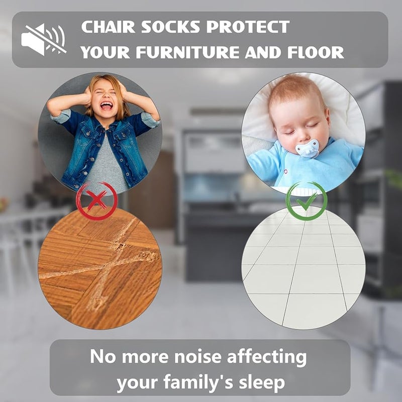 8Pcs 3Cm Non Slip Furniture Protectors Wear Resistant Rubber Feet For Hardwood Floors - Image 4